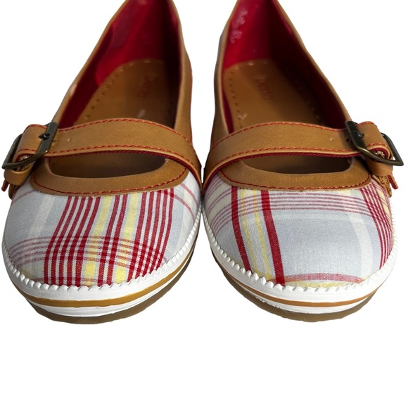 Dexter Plaid Slip On Flats Size 7 NWT - Picture 2 of 9